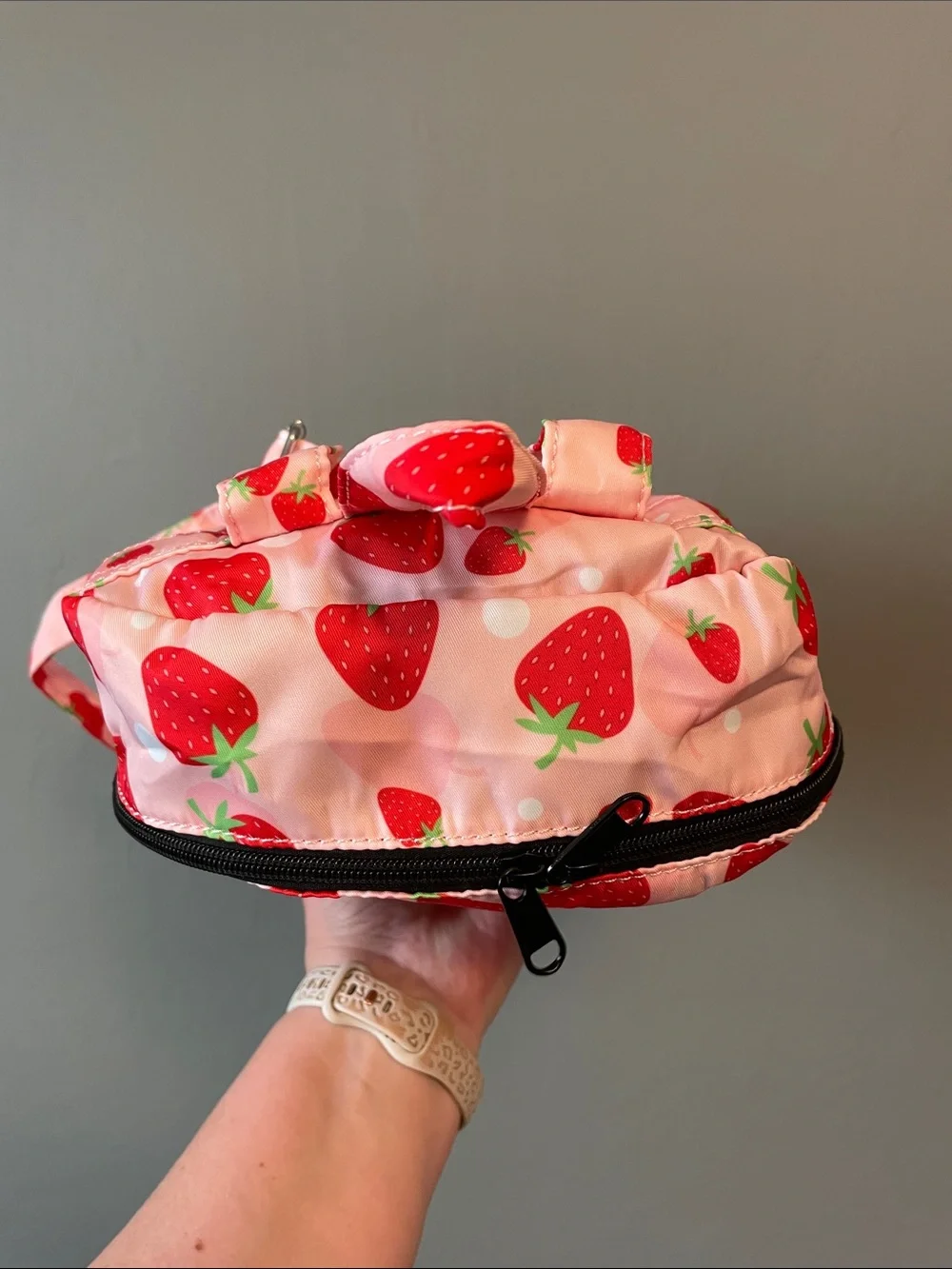 Kids Strawberry Print Pink Backpack - NWOT